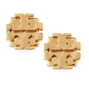 Tory Burch Hold Logo Stud Earrings